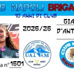 Giada D’Antonio premiata con una tessera dal Club Napoli Briganti